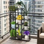 FLOWER POT STAND, INDOOR FLOWER POT HOLDER, 9 LAYER PLANT STAND, GARDEN DISPLAY RACK - Image 5