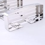 201 STAINLESS STEEL RECTANGULAR BATHROOM RACK, WALL MOUNT BATHROOM RACK, CHROM FINISH