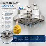 201 STAINLESS STEEL CORNER RACK, BATHROOM CORNER RACK, BATHROOM SHOWER CADDY - Image 4