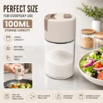 Premium 100ml Glass Spice Bottle with One-Hand Press Lid – BPA Free Seasoning Container - Image 2