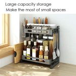 2 LAYER KITCHEN SPICE RACK, WITH KNIFE SPOON AND CUTTING BOARD HOLDER, KITCHEN ORGANIZER