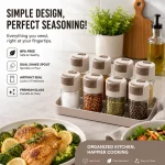 Premium 100ml Glass Spice Bottle with One-Hand Press Lid – BPA Free Seasoning Container - Image 3
