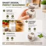 Premium 100ml Glass Spice Bottle with One-Hand Press Lid – BPA Free Seasoning Container - Image 6