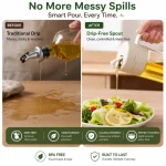 Premium Glass Oil Dispenser Bottle | Leak-Proof Oil Pour Bottle for Kitchen (350ml / 580ml) - Image 4