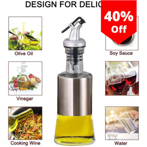 OIL AND VINEGAR BOTTLE, OIL DISPENSER BOTTLE FOR KITCHEN, AIR TIGHT AND NO DRIPPING
