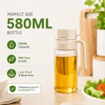 Premium Glass Oil Dispenser Bottle | Leak-Proof Oil Pour Bottle for Kitchen (350ml / 580ml) - Image 3