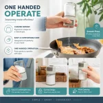 Premium 100ml Glass Spice Bottle with One-Hand Press Lid – BPA Free Seasoning Container - Image 4