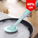 KITCHEN CLEANING BRUSH, LONG HANDLE, LIQUID REFIL KITCHEN SCRUBBER, KITCHEN POT CLEANING TOOL