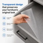 NON ADHESIVE WATERPROOF KITCHEN DRAWER MAT, NON SLIP WATERPROOF TRANSPARENT REUSEABLE MAT, 1 ROLL - Image 3