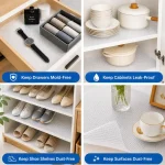 NON ADHESIVE WATERPROOF KITCHEN DRAWER MAT, NON SLIP WATERPROOF TRANSPARENT REUSEABLE MAT, 1 ROLL - Image 4
