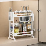 2 LAYER KITCHEN SPICE RACK, WITH KNIFE SPOON AND CUTTING BOARD HOLDER, KITCHEN ORGANIZER - Image 4
