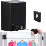 RETRACTABLE CLOTHESLINE, WALL MOUNT CLOTH RACK, ADJUSTABLE CLOTH DRYING HOLDER