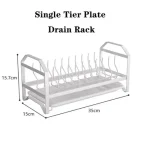 KITCHEN PLATE RACK, UNDER CABINET ORGANIZER, COUNTERTOP PLATE RACK WITH SPOON HOLDER