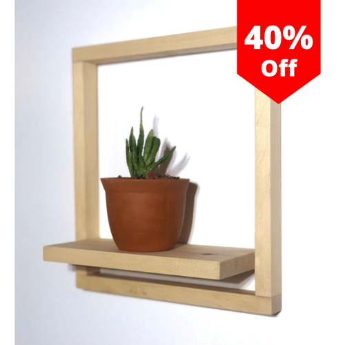 WOODEN-WALL-MOUNT-SQ-SINGLE-TIER-POT-HOLDER-STYLISH-HOME-DECORATIVE-PLANT-RACK-FOR-INDOOR-OUTDOOR