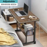 BEDSIDE COMPUTER DESK TABLE, MULTIFUNCTIONAL COMPUTER DESK, WITH BOTTOM STORAGE LAYER TABLE, 80 CM LENGTH