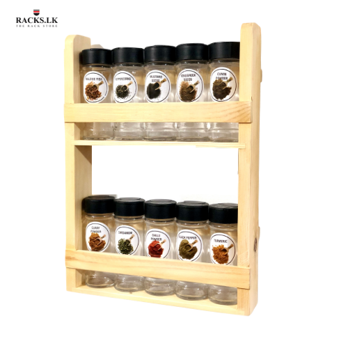 kitchen wooden spice racks, 2 layer wooden spice rack in srilanka, Maple wooden colo