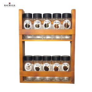 kitchen wooden spice racks, 2 layer wooden spice rack in srilanka, Mahogany wooden colo
