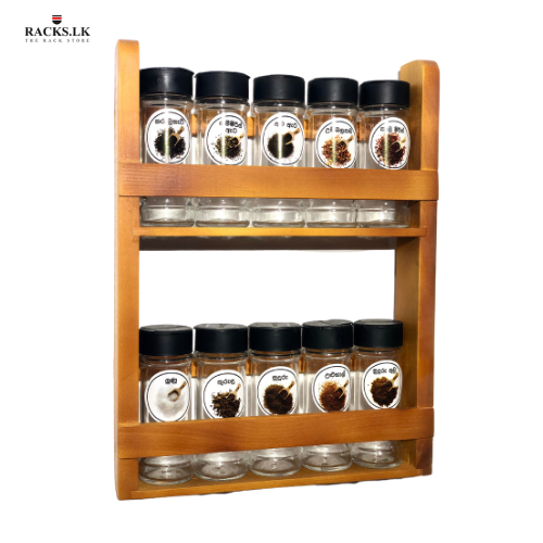 kitchen wooden spice racks, 2 layer wooden spice rack in srilanka, Mahogany wooden colo