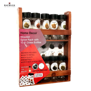 kitchen wooden spice rack, home and kitchen decor