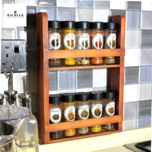 kitchen wooden spice rack, home and kitchen decor