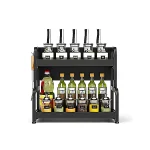 CARBON STEEL KITCHEN COUNTERTOP ORGANIZER – BLACK RUST-RESISTANT COUNTERTOP & WALL MOUNT RACK WITH CUTTING BOARD HOLDER AND HOOKS - Image 5