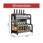 CARBON STEEL KITCHEN COUNTERTOP ORGANIZER – BLACK RUST-RESISTANT COUNTERTOP & WALL MOUNT RACK WITH CUTTING BOARD HOLDER AND HOOKS - Image 8