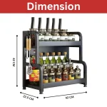kitchen organizer rack, carbon steel kitchen rack, wall mounted kitchen rack, black kitchen organizer in Sri Lanka, kitchen rack with cutting board holder, spoon holder kitchen rack, rust resistant kitchen rack, heavy duty kitchen organizer, countertop kitchen storage, racks.lk kitchen accessories