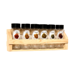 WOODEN SPICE RACK WALL MOUNTED