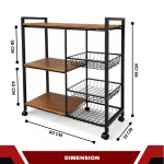 4 LAYER KITCHEN MULTIFUNCTION STORAGE RACK, MULTIFUNCTION ORGANIZER WITH DRAWERS FOR KITCHEN - Image 2