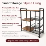 4 LAYER KITCHEN MULTIFUNCTION STORAGE RACK, MULTIFUNCTION ORGANIZER WITH DRAWERS FOR KITCHEN - Image 4