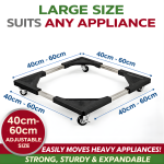 FURNITURE LIFT KIT WITH WHEELS, HIGLY DURABLE STEEL LIFT WITH 4 ROTATABLE WHEELS - Image 2