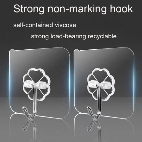 Transparent wall adhesive hooks