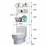 BATHROOM TOILET RACK, 3 LAYER BATHROOM ORGANIZER, OVER THE TOILET RACK - Image 2