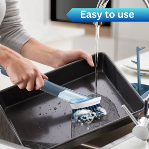 KITCHEN POT AND PAN CLEANING BRUSH, WITH 4 REPLACEMENT HEADS, KITCHEN CLEANING TOOL