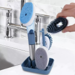 KITCHEN POT AND PAN CLEANING BRUSH, WITH 4 REPLACEMENT HEADS, KITCHEN CLEANING TOOL