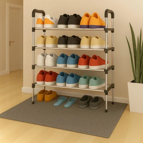 SHOE RACK, PREMIUM STIANLESS STEEL RACK, 4 LAYER SHOE RACK