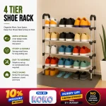 SHOE RACK, PREMIUM STIANLESS STEEL RACK, 4 LAYER SHOE RACK