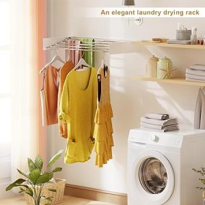 WALL MOUNTED FLEXIBLE CLOTH DRYING RACK, CLOTH DRYING RACK FOR SMALL SPACE