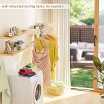 WALL MOUNTED FLEXIBLE CLOTH DRYING RACK, CLOTH DRYING RACK FOR SMALL SPACE
