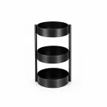 3 TIER TURNTABLE ROTATING SPICE RACK, STAINLESS STEEL RACK, FOR KITCHEN CUPBOARD AND COUNTERTOP - Image 6