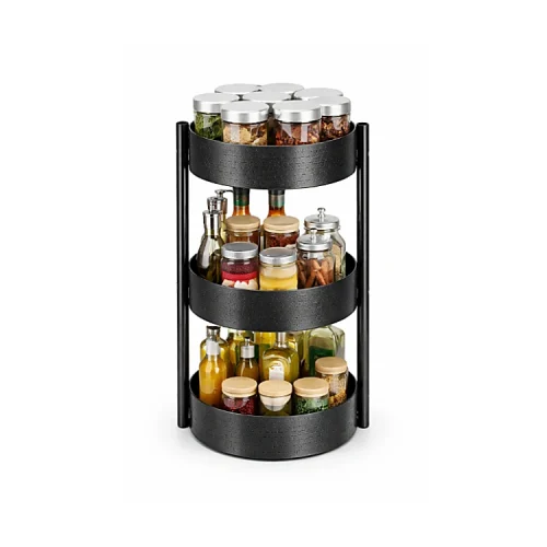 Buy 3 Tier Turntable Rotating Spice Rack | racks.lk