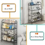 4 Tier Metal Plant Stand in Sri Lanka, 4 Tier Metal Plant Stand in Sri Lanka, indoor plant stand, balcony flower rack Sri Lanka, shoe rack stand, metal plant shelf, garden rack Sri Lanka, dark grey metal shelf