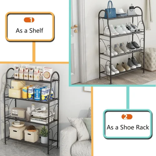 4 Tier Metal Plant Stand in Sri Lanka, 4 Tier Metal Plant Stand in Sri Lanka, indoor plant stand, balcony flower rack Sri Lanka, shoe rack stand, metal plant shelf, garden rack Sri Lanka, dark grey metal shelf