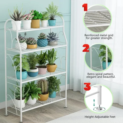 Plant Stand in Sri Lanka, Indoor Plant Rack Sri Lanka, Metal Plant Shelf Colombo, 4 Tier Flower Shelf Sri Lanka, Shoe Rack in Sri Lanka