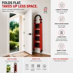 4 LAYER MULTIFUNCTIONAL LADDER, WITH SAFETY GUARD HANDLE, NON SLIP FOOT PAD STEP LADDER - Image 5