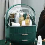 Spacious storage for cosmetic & bottles Crystal Clear top Easy Carrying Handle Cosmetic Organizer