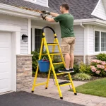 5 LAYER MULTIFUNCTIONAL LADDER, WITH SAFETY GUARD HANDLE, NON SLIP FOOT PAD STEP LADDER - Image 3