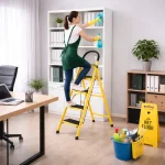 5 LAYER MULTIFUNCTIONAL LADDER, WITH SAFETY GUARD HANDLE, NON SLIP FOOT PAD STEP LADDER - Image 2