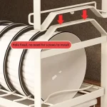 DOUBLE LAYER KITCHEN DISH RACK, COUNTERTOP BOWL AND PLATE ORGANIZER WITH SPOON HOLDER