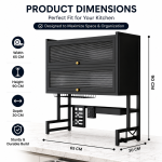 Over Sink Dish Drying Rack, Carbon Steel Kitchen Organizer - Image 2